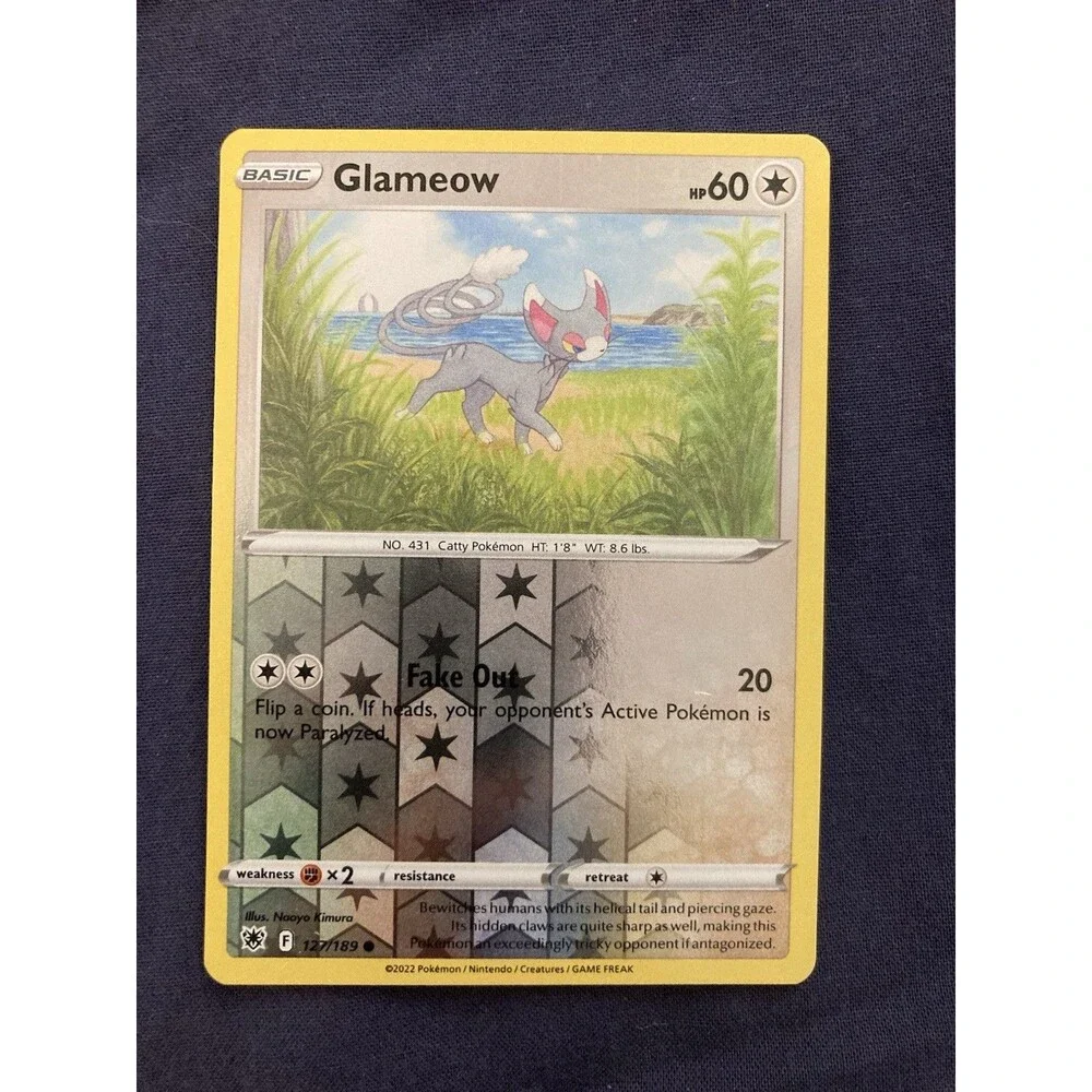 Glameow 127/189 Swsh10: Astral Radiance Basic Common Reverse Holo